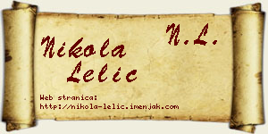 Nikola Lelić vizit kartica